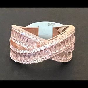 Sterling Silver and Rosa Gold Cubic Zirconia Ring